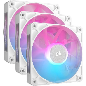 CORSAIR CO-9051022-WW RX120 ICUE LINK RGB FAN STARTER KIT 3 X 120MM WHITE WITH ICUE LINK SYSTEM HUB