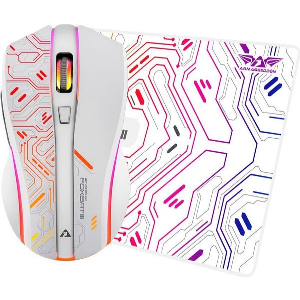 ARMAGGEDDON 2.4G WIRELESS GAMING MOUSE RGB 10000 CPI MIKOYAN FOXBAT-III CYBERPUNK WHITE CYBERPUNK-W