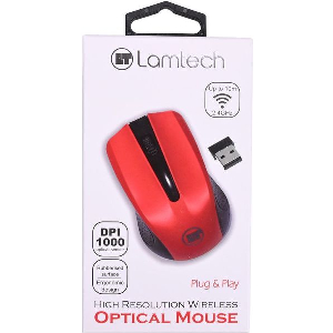 LAMTECH 2,4G WIRELESS MOUSE RED LAM021257