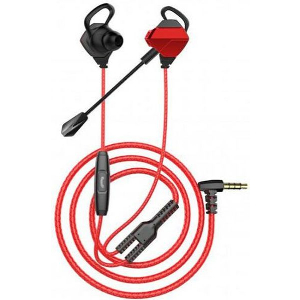 WHITE SHARK IN-EAR HEADSET + MICROPHONE EAGLE BLACK/RED GE-536