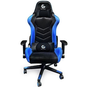 GEMBIRD GAMING CHAIR LEATHER BLACK/BLUE GC-01-BLUE