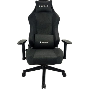 GEMBIRD GAMING CHAIR WITH BACK AND NECK PILLOWS BLACK GC-02-BL
