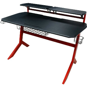 LC-POWER GAMING DESK WITH EXTRA SHELVES BLACK/RED LC-GD-1R