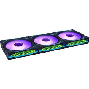 LIAN LI UNI FAN INFINITY SL- WIRELESS - 120 -3PCS REVERSE BLACK (TRIPLE PACK INCLUDE CONTROLLER)