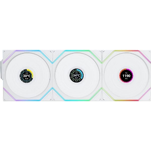 LIAN LI UNIFAN TL-LCD WIRELESS 120 WHITE (3PCS & CONTROLLER) CASE FAN
