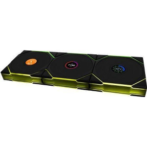 LIAN LI UNIFAN TL-LCD WIRELESS REVERSE 120 BLACK (3PCS & CONTROLLER) CASE FAN
