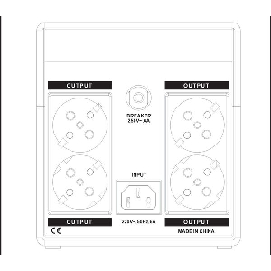 LAMTECH UPS WITH AVR 1500V ,CPU 2X12V9AH,4 SCHUKO SOCKET LAM113867