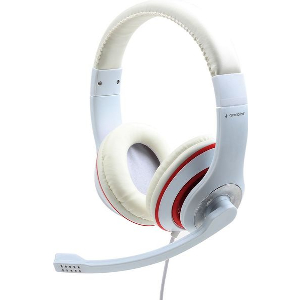 GEMBIRD JACK STEREO HEADSET WHITE WITH RED RING MHS-03-WTRD