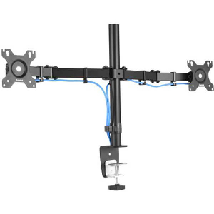 HAMA 118491 MONITOR HOLDER 2 MONITORS HEIGHT-ADJUSTABLE SWIVEL/TILT 13 - 32