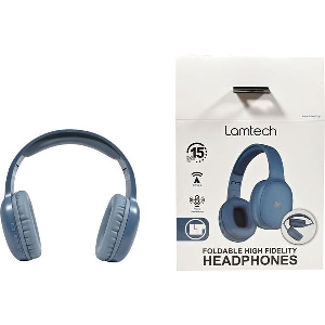 LAMTECH BT5.3 FOLDABLE HIGH FIDELITY HEADPHONES BLUE LAM113034