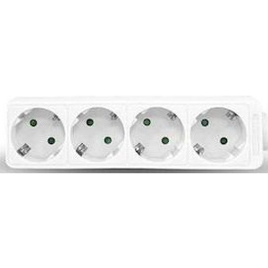 ΠΟΛΥΠΡΙΖΟ GEYER 4 ΘΕΣΕΩΝ ΛΕΥΚΟ ΜΕ ΚΑΛΩΔΙΟ 5M