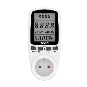 SAVIO AE-01 WATT METER AND ENERGY CALCULATOR WITH LCD DISPLAY