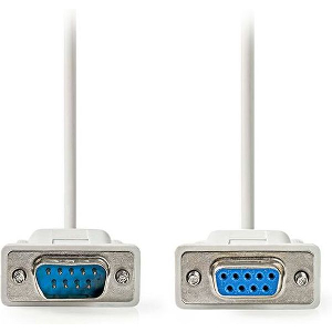 NEDIS CCGL52010IV20 SERIAL CABLE D-SUB 9-PIN MALE - D-SUB 9-PIN FEMALE 2.00M IVORY