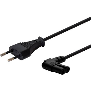 SAVIO CL-144 POWER CABLE 2PIN, C7 (M) ANGLED 3.0M