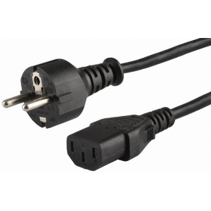 SAVIO CL-89 SCHUKO (M) POWER CABLE - IEC C13 1.2M BLACK