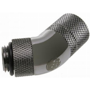 BITSPOWER CONNECTOR 45 DEGREE 1/4 INCH TO 11/8MM ROTATING SHINY BLACK