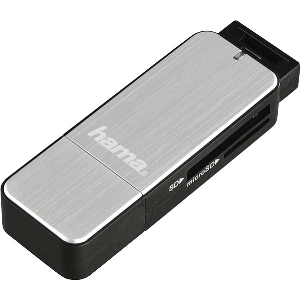 HAMA 123900 USB 3.0 CARD READER SD/MICROSD SILVER