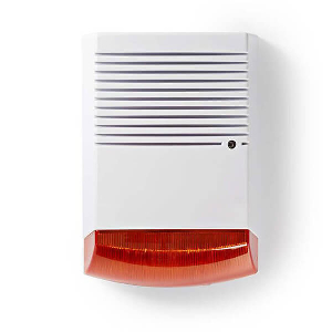 NEDIS DUMSS20WT DUMMY SECURITY SIREN IP44 | WHITE/ORANGE