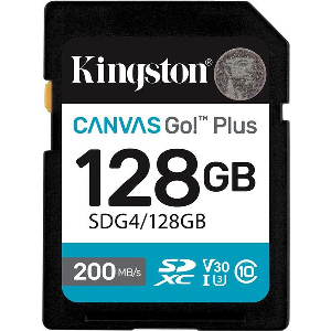 KINGSTON SDG4/128GB CANVAS GO PLUS GEN4 128GB SDXC U30 V30 A2