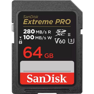 SANDISK SDSDXEP-064G-GN4IN EXTREME PRO 64GB SDXC 280MB/S UHS-II V60 U3 CLASS 10