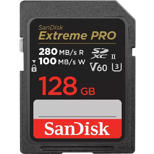 SANDISK SDSDXEP-128G-GN4IN EXTREME PRO 128GB SDXC 280MB/S UHS-II V60 U3 CLASS 10