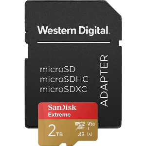 SANDISK SDSQXAV-2T00-GN6MA EXTREME 2TB MICRO SDXC UHS-I CARD U3 V30 A2