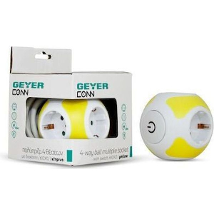 ΠΟΛΥΠΡΙΖΟ GEYER 4 ΘΕΣΕΩΝ ΜΕ ΔΙΑΚΟΠΤΗ ΚΙΤΡΙΝΟ KICKO