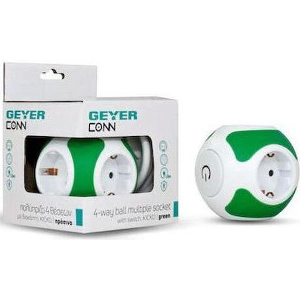 ΠΟΛΥΠΡΙΖΟ GEYER 4 ΘΕΣΕΩΝ ΜΕ ΔΙΑΚΟΠΤΗ ΠΡΑΣΙΝΟ KICKO