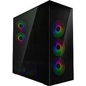 ARCTIC XTENDER (BLACK) BLACK WINDOW W/O GPU VERTICAL MOUNT - MID TOWER CASE W. A-RGB FANS