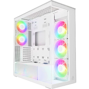 ARCTIC XTENDER (WHITE) TRANSPARENT WINDOW W/O GPU VERTICAL MOUNT - MID TOWER CASE W. A-RGB FANS