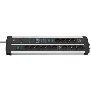 BRENNENSTUHL ΠΟΛΥΠΡΙΖΟ ΠΡΟΣΤΑΣΙΑΣ 1392000232 PREMIUM PROTECT LINE 120000A 14Θ 2 USB 2SWITCH 15014
