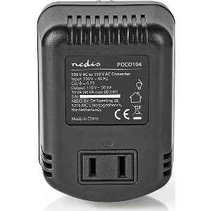 NEDIS POCO104 POWER CONVERTER 230 V AC - 110V AC 45 W UNEARTHED USA OUTPUT