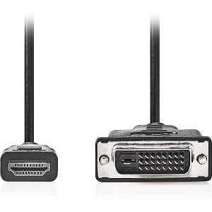 NEDIS CCGL34800BK20 HDMI CABLE HDMI MALE - DVI-D 24+1-PIN MALE 1080P 2.00M BLACK