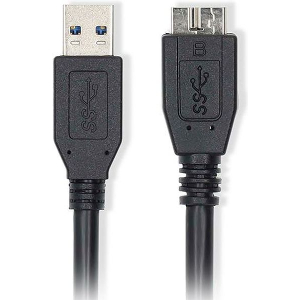 NEDIS CCGL61500BK05 USB 3.2 GEN 1 CABLE USB A MALE - USB MICRO-B MALE 5GBPS 0.50M BLACK