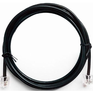 CABLEXPERT TELEPHONE CORD ROUND 6P4C 2M BLACK TC6P4CR-2M