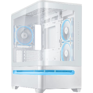 ASUS PRIME AP202 ARGB MATX CASE + 3 ARGB FANS - WHITE