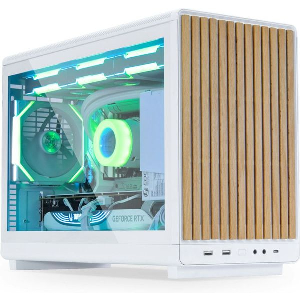 LIAN LI DAN CASE A3 WOOD WHITE - GLASS SIDE PANEL - M-ATX ALL MESH STEEL-FABRIC PC CASE FROM DANIEL