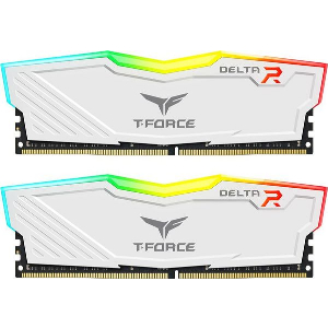 RAM TEAMGROUP T-FORCE DELTA RGB 16GB (2X8GB) DDR4 3200MHZ CL18 DUAL KIT WHITE TF4D416G3200HC16FDC01