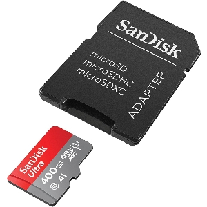 SANDISK SDSQUAR-400G-GN6MA 400GB ULTRA A1 MICRO SDXC U1 CLASS 10 WITH ADAPTER