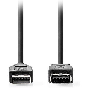 NEDIS CCGL61010BK20 USB 3.2 GEN 1 CABLE USB-A MALE - USB-A FEMALE 2.00M BLACK
