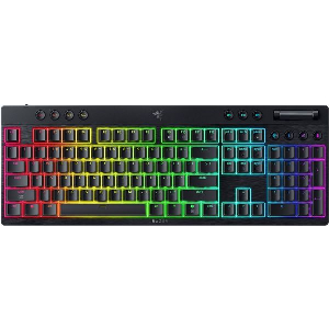 RAZER BLACKWIDOW V4 LOW PROFILE HYPERSPEED - WIRELESS / BLUETOOTH RGB GAMING KEYBOARD -ORANGE SWITCH