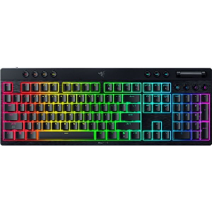 RAZER BLACKWIDOW V4 LOW PROFILE HYPERSPEED - WIRELESS / BLUETOOTH RGB GAMING KEYBOARD -YELLOW SWITCH