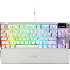 STEELSERIES APEX 7 TKL GHOST MECHANICAL 65% RED SWITCHES RGB WHITE