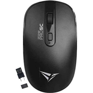 ALCATROZ WIRELESS TWO WAY DONGLE (USB+TYPE-C) SILENT MOUSE BLACK AM5CB
