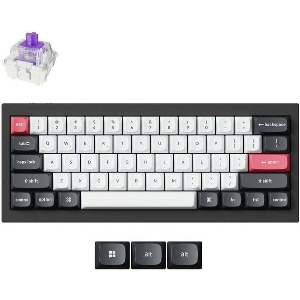 KEYCHRON Q4 HE (Q4H-C1) QMK WIRELESS CUSTOM HALL EFFECT KEYBOARD PURPLE SWITCH 60% US