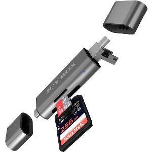 ICY BOX OTG 2-PORT CARD READER ANTHRACITE IB-CR200-C