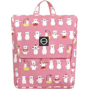 8848 TRAPEZOIDAL BACKPACK FOR CHILDREN WITH WHITE BEARS PRINT 442-050-005