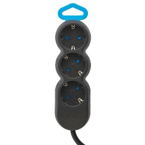 EUROLAMP ΠΟΛΥΠΡΙΖΟ 3Θ ΟΒΑΛ 3X1,5MM 1,5M ΜΑΥΡΟ ΠΡΟΣΤΑΣΙΑ ΕΠΑΦΩΝ 147-62404