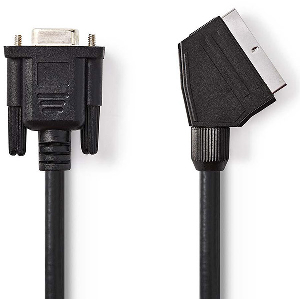NEDIS CVGP31550BK20 SCART MALE - VGA FEMALE CABLE 2M BLACK