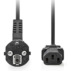 NEDIS CEGL10000BK50 POWER CABLE ANGLED SCUKO MALE - IEC-320-C13 5.00M BLACK